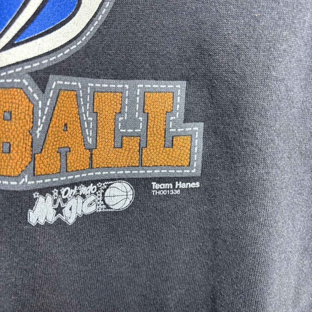 Vintage Orlando Magic Sweatshirt Mens Medium Black NBA Basketball Pullover Hanes